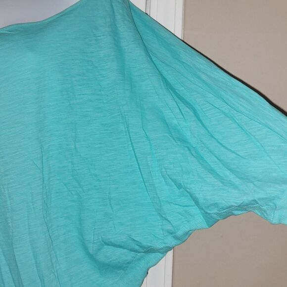 Stylus light bluish tuquoise butterfly style sleeve  tunic top  Sz XL - Picture 2 of 5